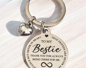 Best friend / Bestie keyring. Personalised on the back.