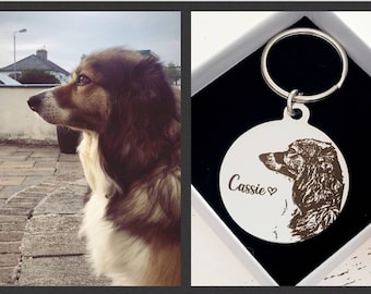 Laser Engraved photo keyring. Engraved from any clear image.