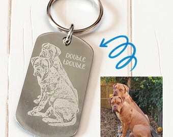 Actual photo keyring, engraved from any clear image.