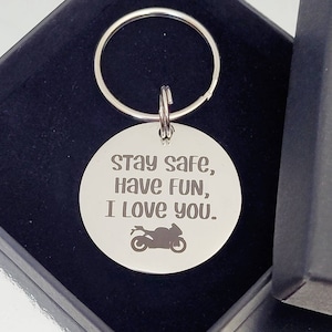 Motorbike themed keyring.