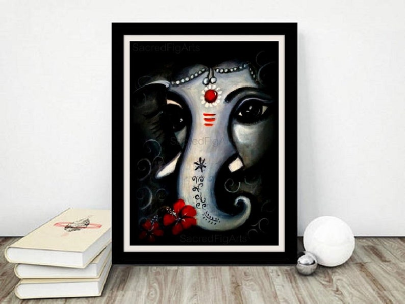 Modern painting ganesh wall art ganesha on canvas indian Etsy