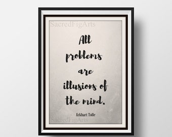 Eckhart Tolle citattryck, andlig typografikonst (PDF)