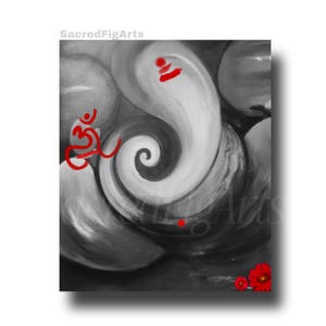 Ganesha painting, modern Ganesh, contemporary Ganesh art, original art, Indian art, ready to hang, 16*20, original artwork, Hindu painting