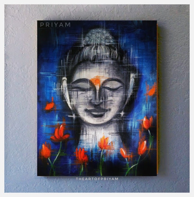 Buy Indian Painting, Acrylic Art, Modern Home Decor, Framed