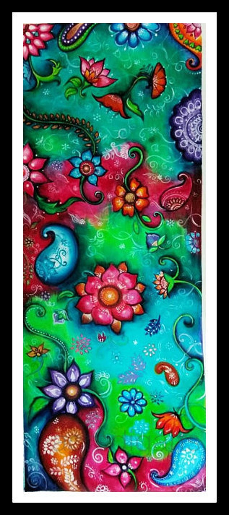 Set of Two Paintings Big Canvas Art Vertical Long Canvas Etsy