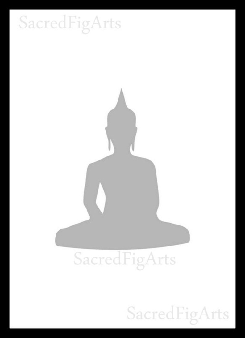 Buddha Bambu Tryckset, Minimalistisk Meditation Konst (PDF Ladda ner) bild 3