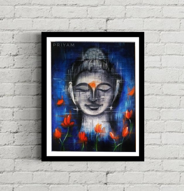 Indian Painting Acrylic Art Modern Home Decor Framed - Paintings For Home Decor India Indian Painting Acrylic Art Modern Home Decor Framed - Paintings For Home Decor India