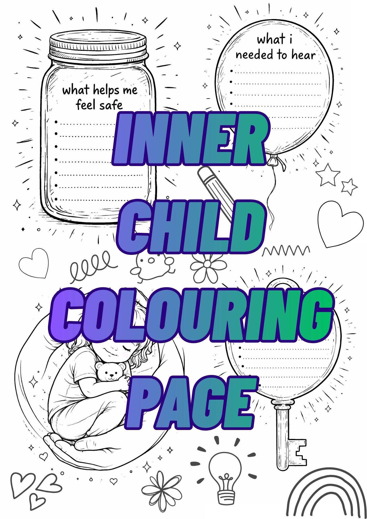 Inner Child Colouring Page, Ready to Download Worksheet, Healing Pdf ...