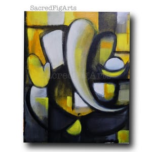 Ganesha painting, modern Ganesh, contemporary Ganesh art, original art, Indian art, ready to hang, 16*20, original artwork, Hindu painting