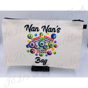 Personalized Bingo Bag: Polyester Cotton Blend, Zippered Pouch