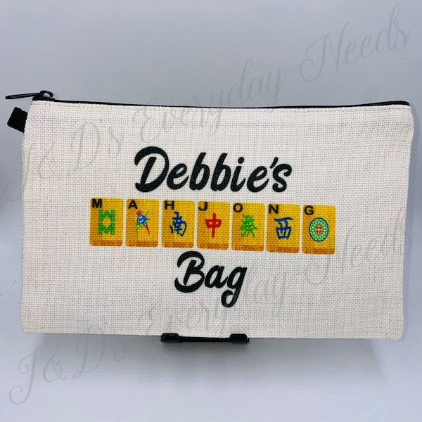 Custom Mahjong Bag | Mahjong Bag | Mahjong Gifts | Personalized Mahjong Bag | Custom Zipper Pouch | Mahjong Accessories | Mahjong Tile Bag