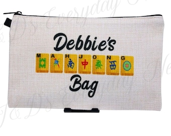 Personalized Mahjong Tile Bag: Custom Zipper Pouch