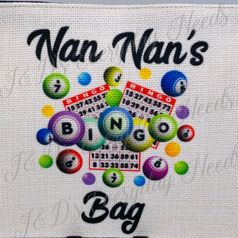 Custom Bingo Bag Bingo Bag Lotto Bag Personalized Bingo Bag Bingo Pouch
