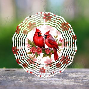 Red Cardinal Wind Spinner | Whirlygig | Red Cardinal Gifts | Hanging Wind Spinner | hanging yard spinner | Cardinal Whirligig