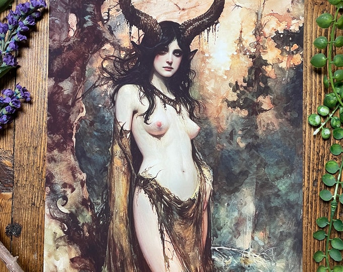 Lilith Demon Goddess Art Print