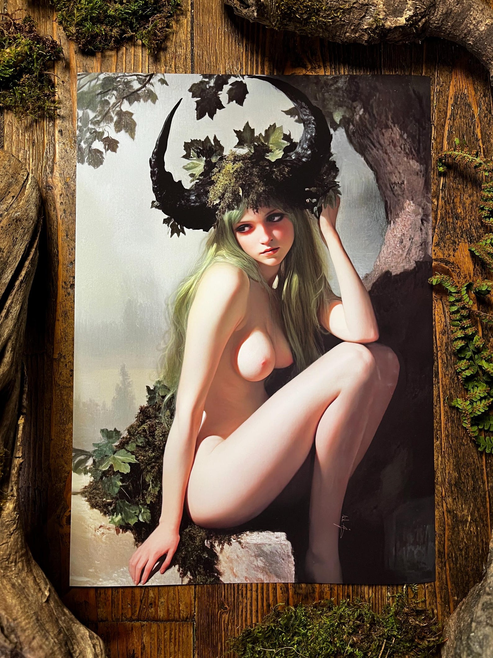 The Dryad Art Print: Gothic Forest Goddess Wall Decor - Etsy
