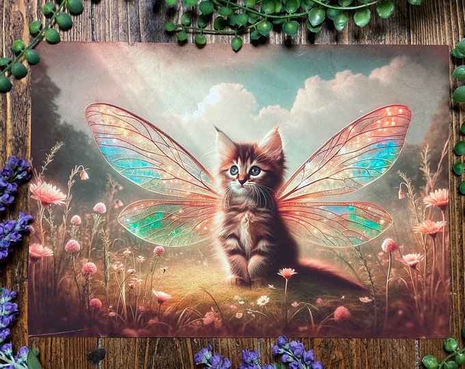 Fairy Kitten Art Print