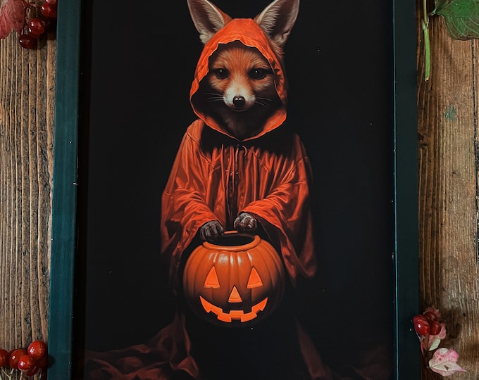 Trick or Treat Fox Art Print