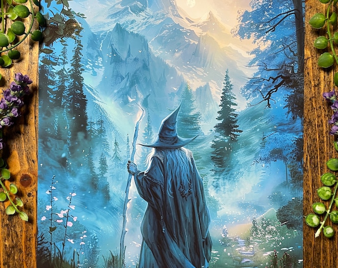 Lonely Wizard Watercolor Art Print