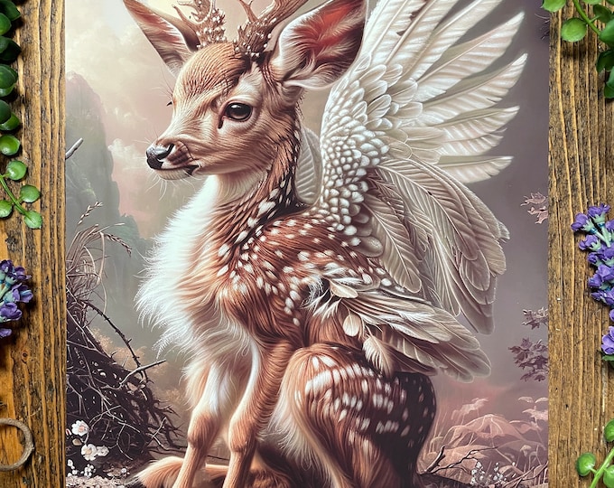Fawn with wings Art Print