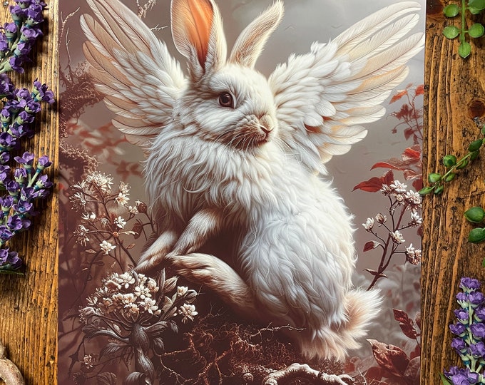 Winged Rabbit Art Print