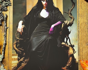 Hel Norse Goddess Art Print: Dark Academia Gothic Home Decor