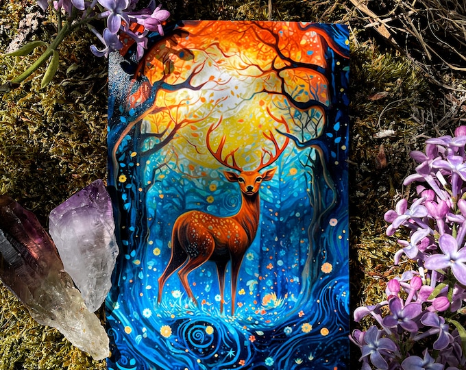 Summer Solstice Deer greeting card