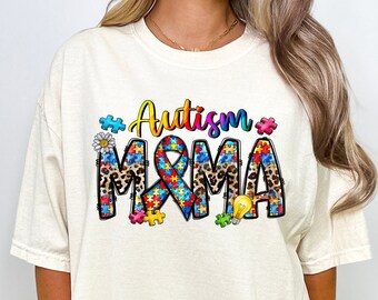 Autism Mama png sublimation design download, Autism Awareness png, western mama png, Autism Life png, sublimate designs download, puzzle png