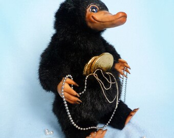 Niffler, fantastic beasts niffler, stuffed niffler, Harry Potter toy, niffler plush