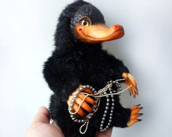 Mini Niffler, fantastic beasts niffler, stuffed niffler, Harry Potter toy, niffler plush