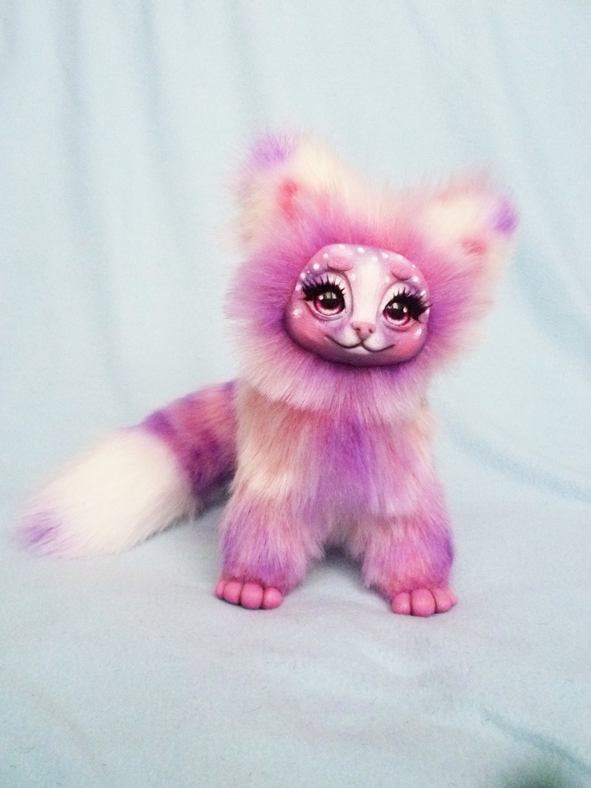 Pink sweet marshmallow candy cat stuffed toy ooak Etsy
