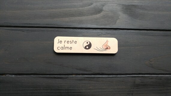 Pictogramme tâche-responsabilité en bois | Je reste calme |  Tableau de tâches Les défis de la Meute | 5-10 ans