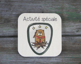 "Event" symbol - Daily Routine - 3 to 5 years old wooden