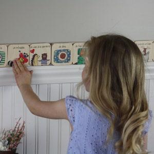 Daily routine with pictures for children aged 3-5, made of wood (motivation)