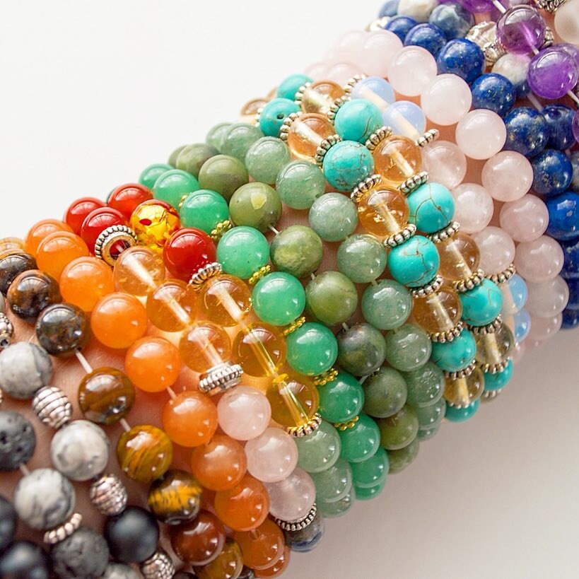 Gemstone deals bracelets etsy