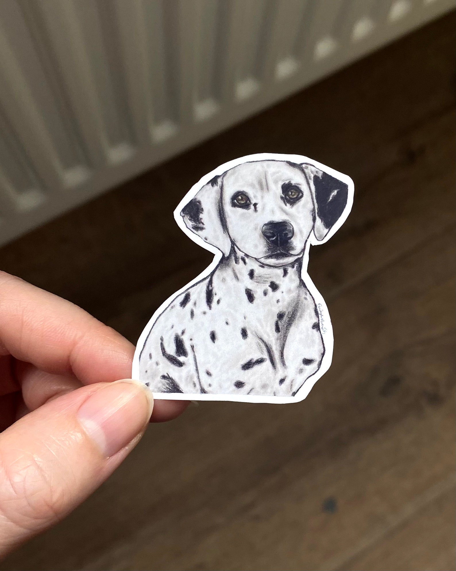 Dalmatian Sticker Single Glossy Sticker Dog Sticker Art Etsy