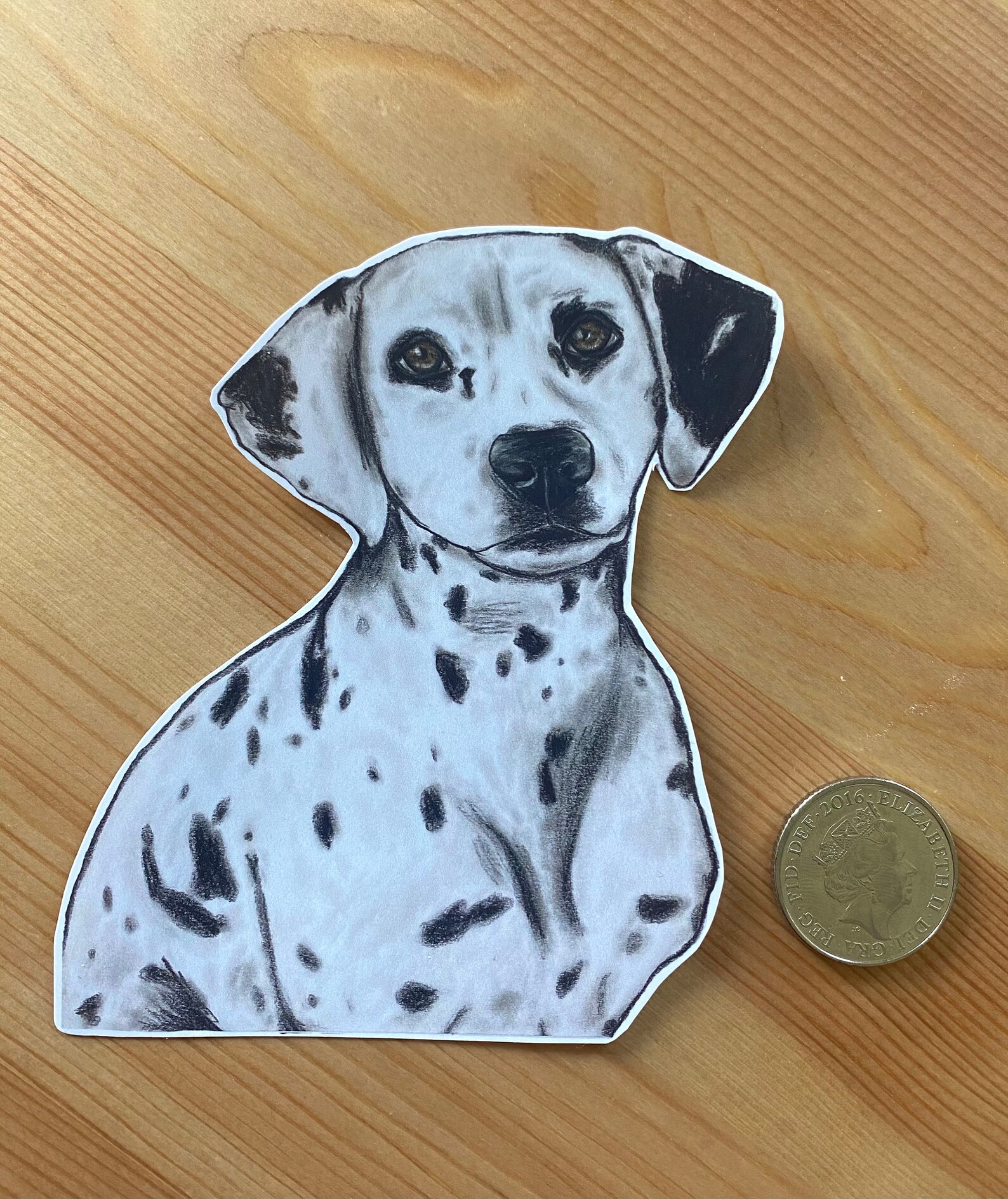 Dalmatian Sticker Single Glossy Sticker Dog Sticker Art Etsy