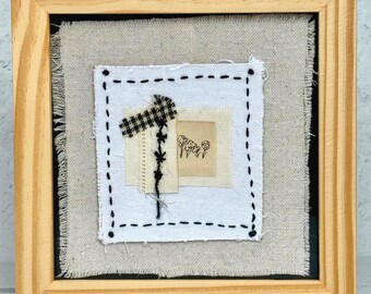 Original Collage Art: Simple Flowers