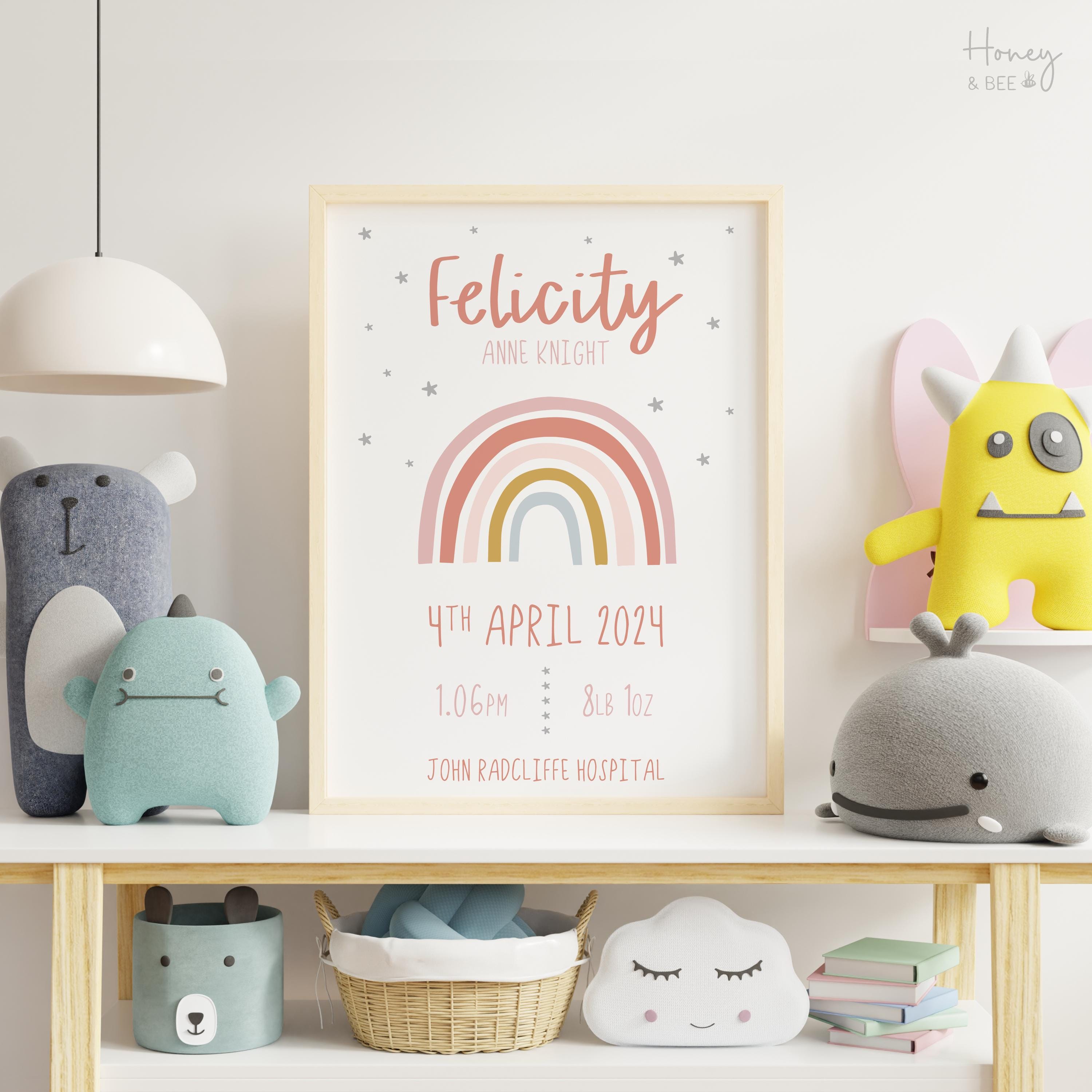 DIGITAL DOWNLOAD: New Baby Print | Birth Print | Personalised Baby Gift ...