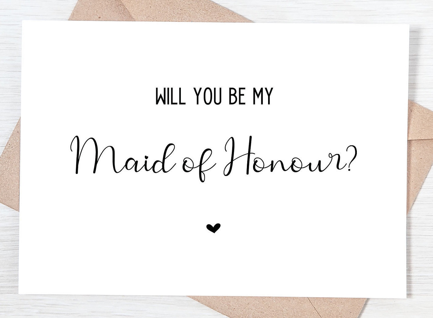 Will You Be My Maid of Honour Card Card For Maid of Honour | Etsy