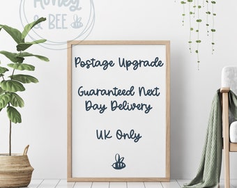 Postage Upgrade | Guaranteed Next Day Delivery | UK Only