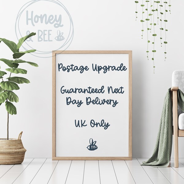 Postage Upgrade | Guaranteed Next Day Delivery | UK Only