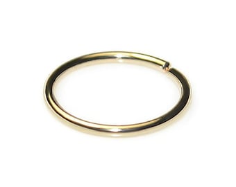 Gold Nose Ring 20 gauge / Cartilage Earring, Septum Piercing / Nose Hoop, Tragus Earring, Forward Helix Earring, Tragus Ring