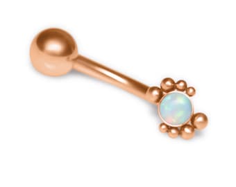 Opal Belly Ring / Belly Jewelry, Belly Button Ring Surgical Steel, Belly Button Jewelry / Navel ring, Belly bar, Belly Piercing