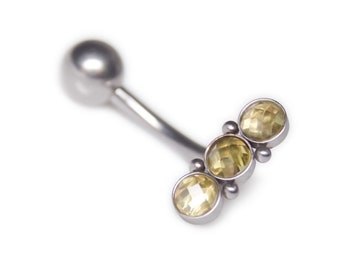 CZ Belly Button Ring Surgical Steel / Belly Piercing, Navel Ring, Belly Button Piercing / Belly Barbell, Belly Jewelry, Belly Ring