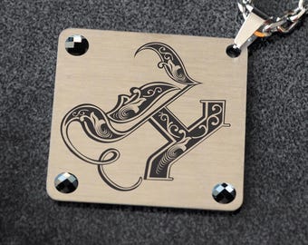 Monogramm Halskette • Anfangsbuchstaben Halskette • Personalisierter Schmuck • Halskette mit Gravur • Zierlicher Schmuck • Personalisiertes Geschenk für Sie