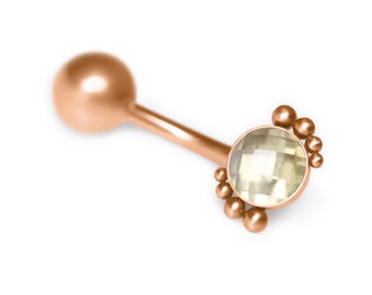 CZ Belly Button Ring Surgical Steel / Belly Piercing, Navel Ring, Belly Button Piercing / Belly Barbell, Belly Jewelry, Belly Ring