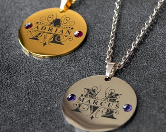 Buchstabe Halskette • Anfangshalskette • Individuelle Halskette • Personalisierter gravierter Anfangsanhänger • Minimalistischer Schmuck • Geburtstagsgeschenk für Sie