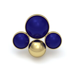 Surgical Steel Dermal Piercing Lapis Lazuli Dermal Jewelry Internally Threaded Dermal Top 16g 14g Dermal Anchor Top Body Piercing Jewelry