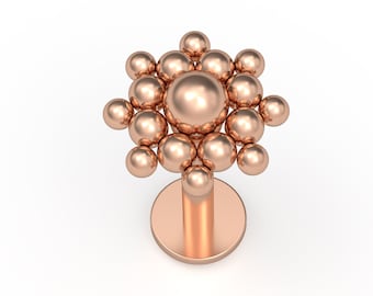 Joyería labial de acero quirúrgico, anillo labial, piercing Monroe, piercing Medusa, joyería labial, pendiente filtrum, pendiente labial, 16 g